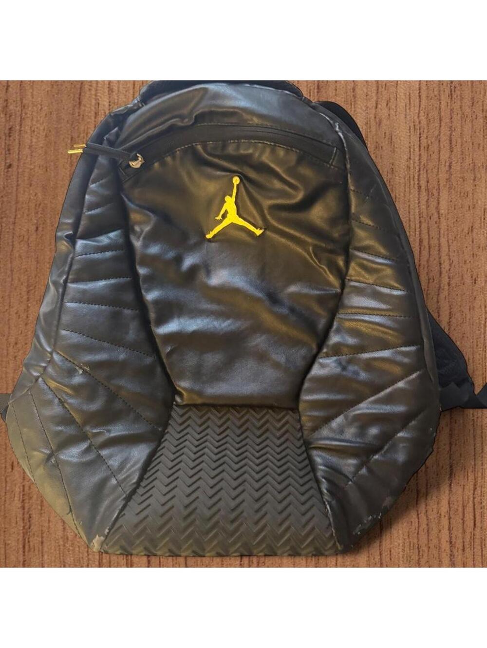 Vintage Jordan basketball backpack with yellow Jumpman logo